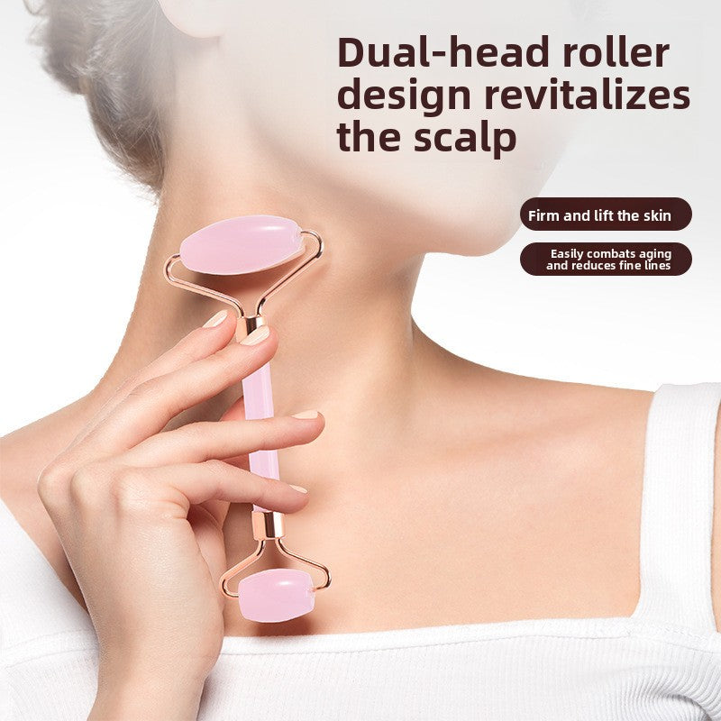 Resin Crystal Facial Massage Roller and Gua Sha Board Set