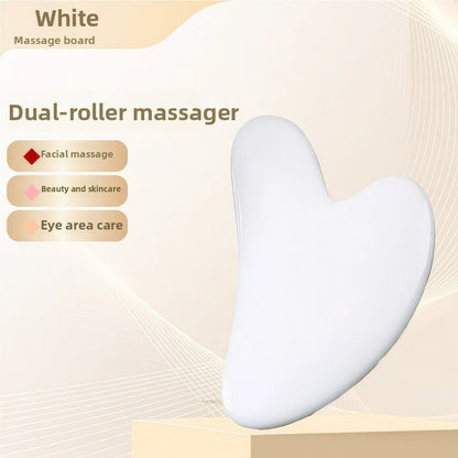 Resin Crystal Facial Massage Roller and Gua Sha Board Set