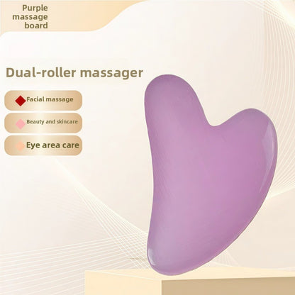 Resin Crystal Facial Massage Roller and Gua Sha Board Set